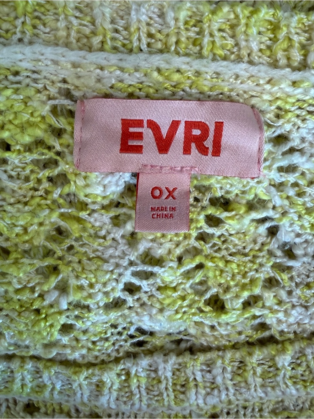 Yellow Openwork Knit Sweater - Lightweight Women’s Pullover - Picture 3 of 3